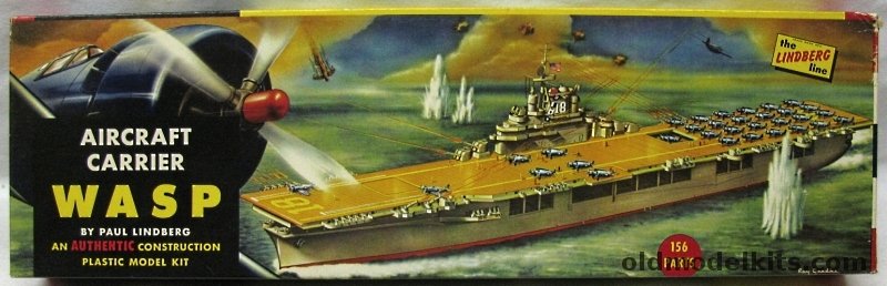 Lindberg 1/500 CV-18 USS Wasp Aircraft Carrier (Essex Class), 705-198 plastic model kit